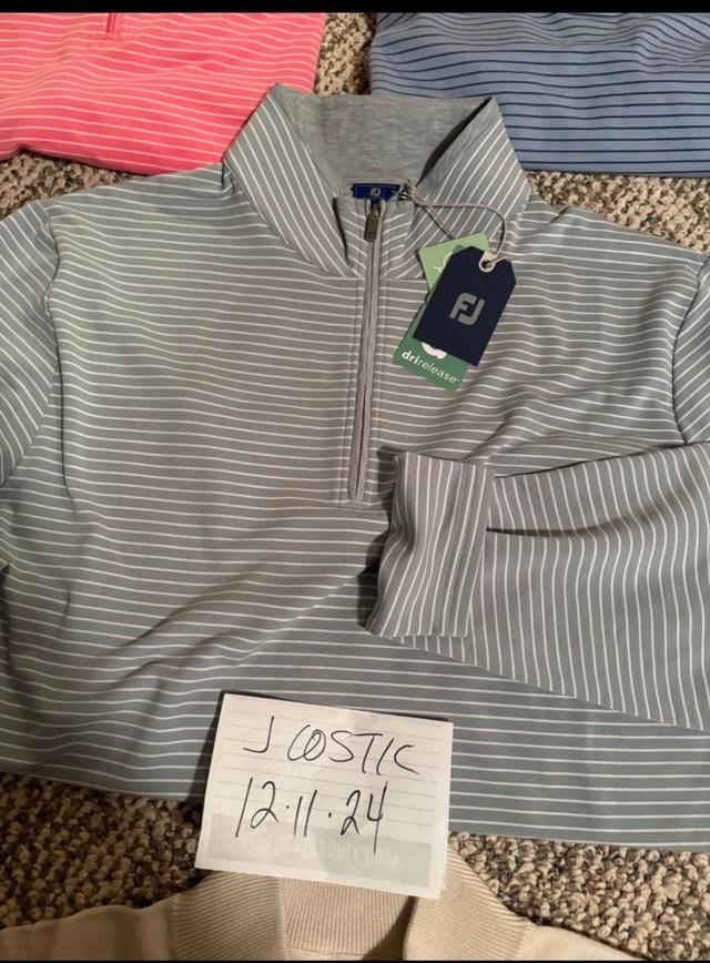 Men´s Appare Footjoy Men´s Golf Sweater L Grey New with Tags