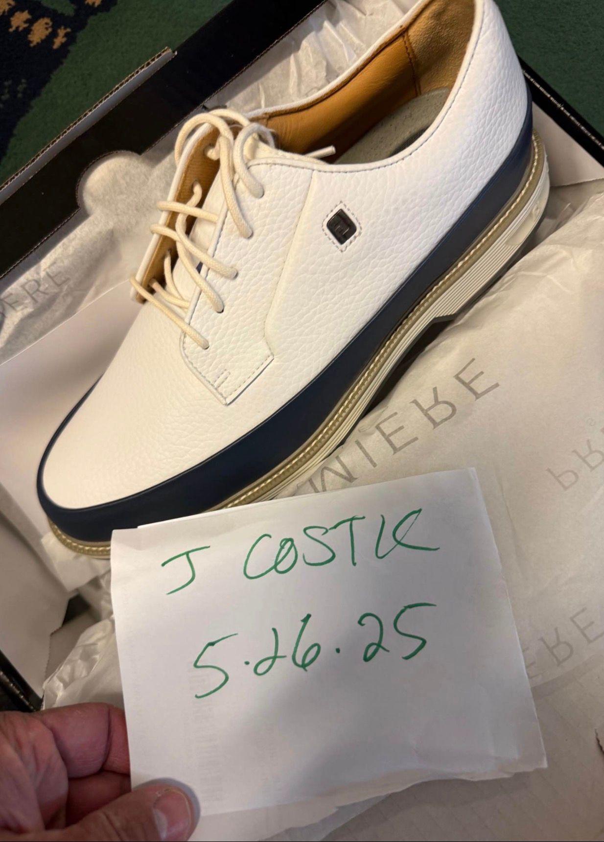 Men´s Shoe FootJoy 9,5 White Medium New with Tags Spiked
