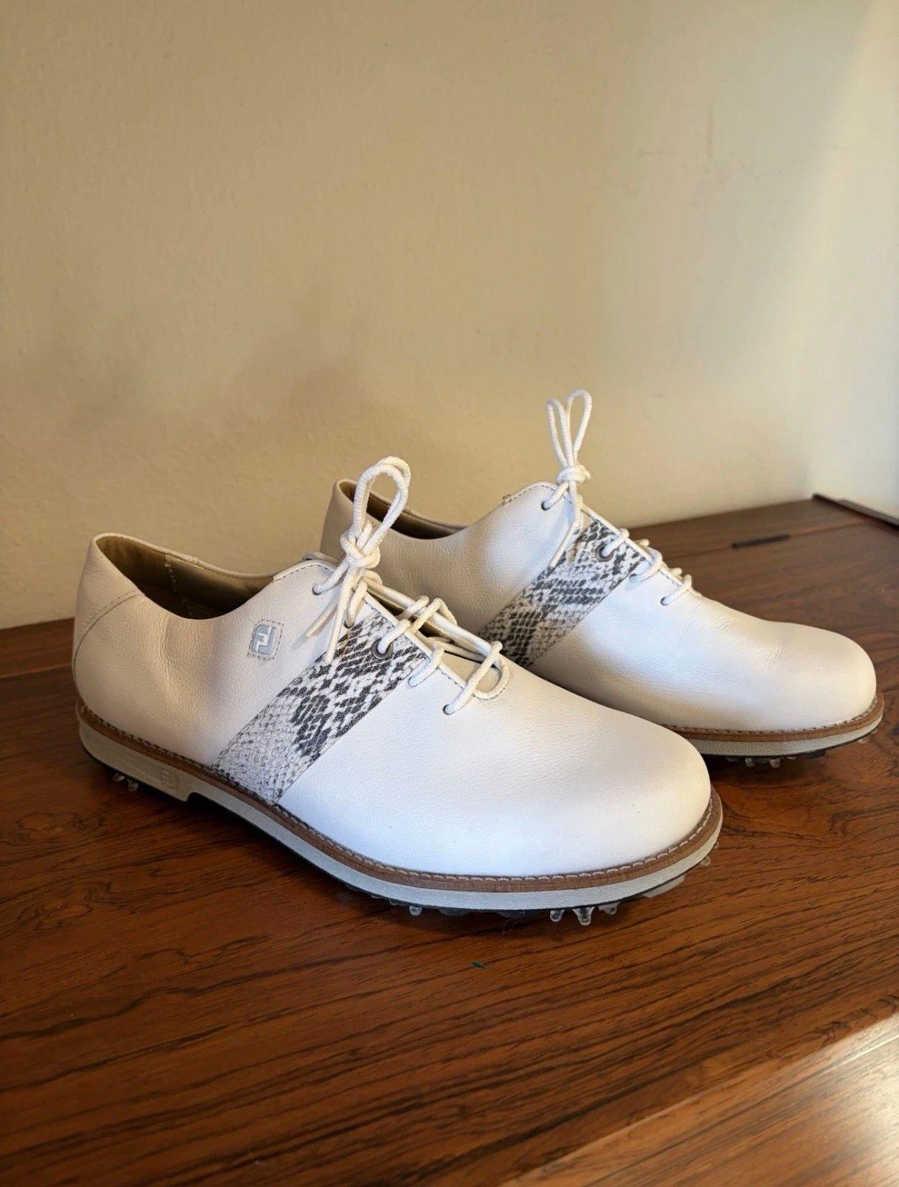 Women´s Shoe FootJoy 8 White Excellent Condition 9.0 Spiked