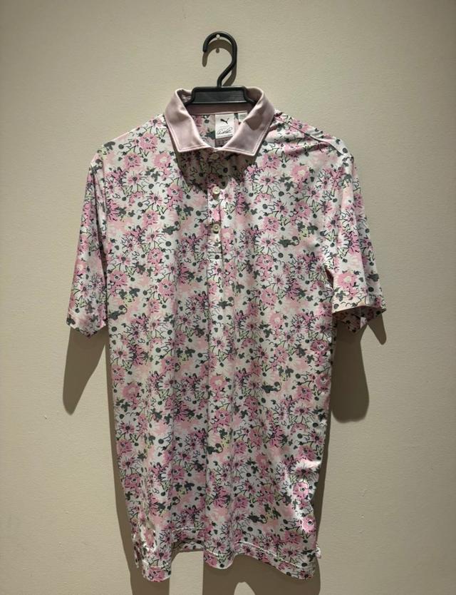 Men´s Appare Puma Men´s Golf Shirts M Pink Good Condition 8.0