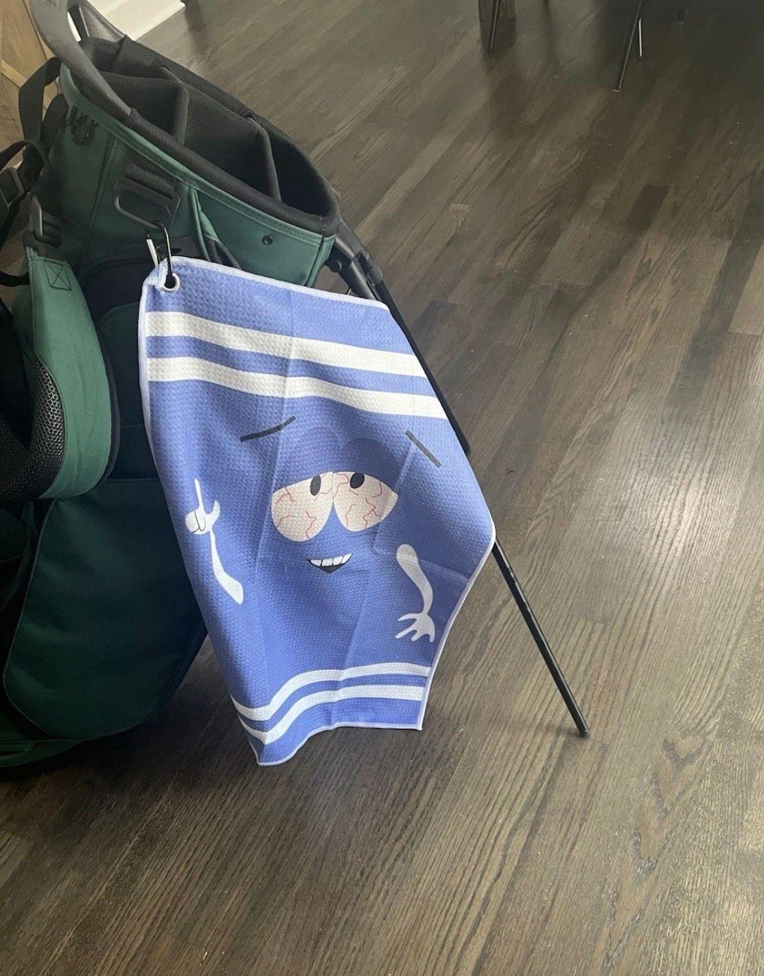 Golf Towel Blue Used
