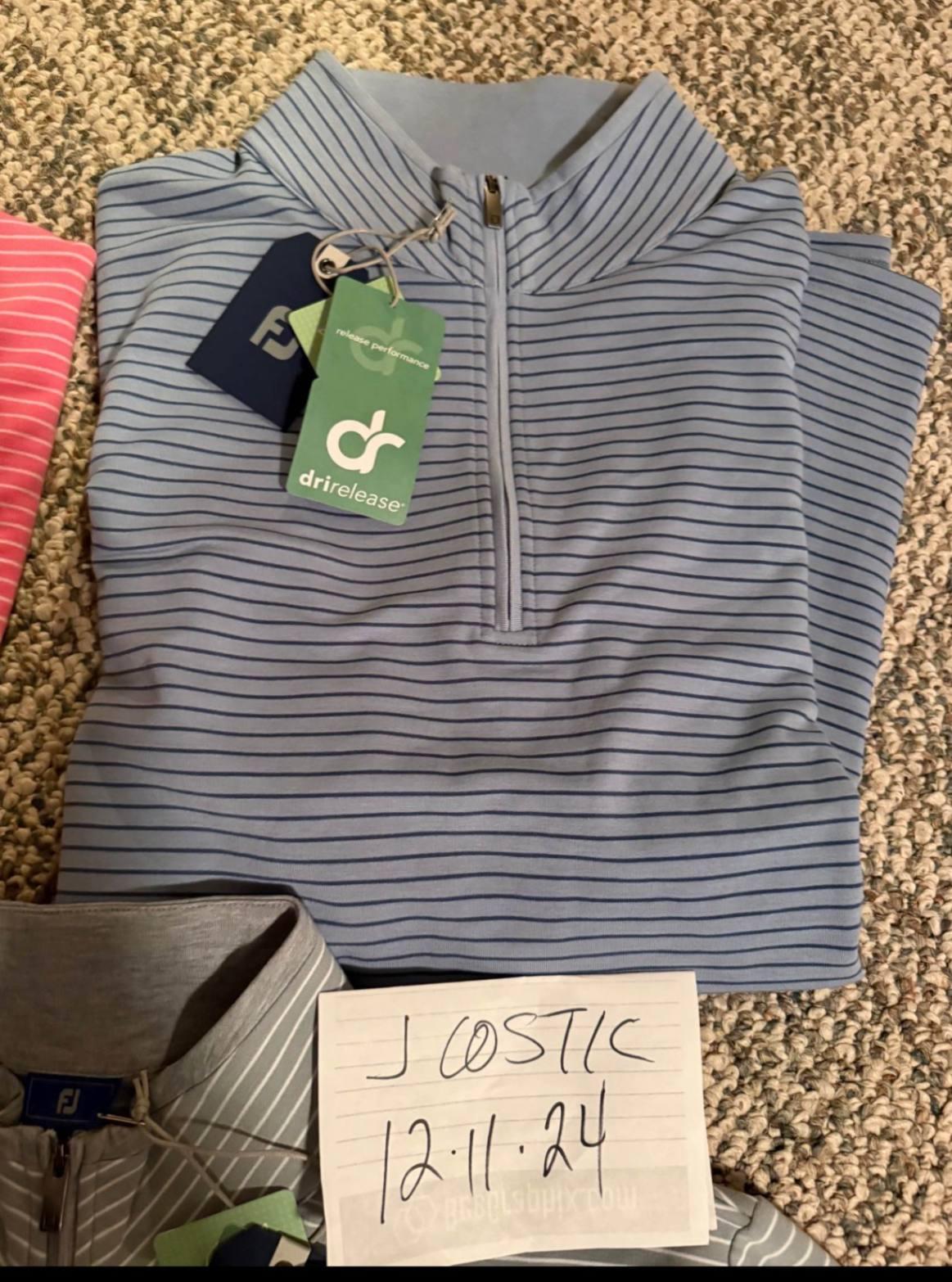 Men´s Appare Footjoy Men´s Golf Sweater New with Tags Blue L
