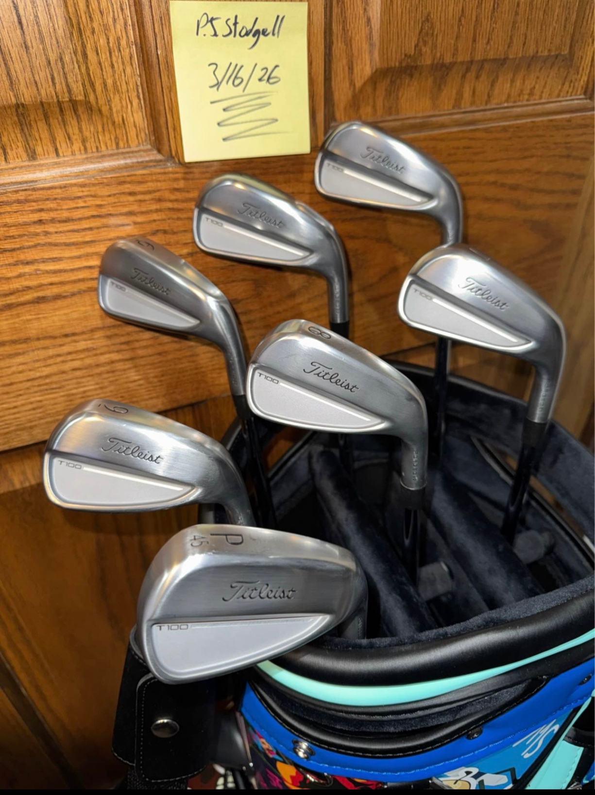 Iron Titleist T100 3G 110-120g Mint 9.5 Steel PW-4 (7 clubs) Tour X Right Men