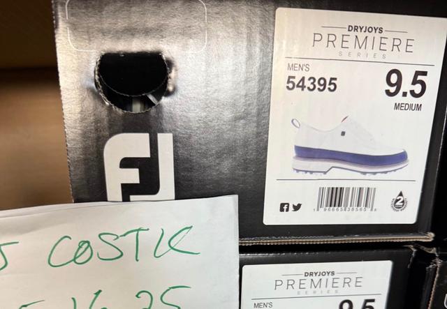 Men´s Shoe FootJoy 9,5 White Medium New with Tags Spiked