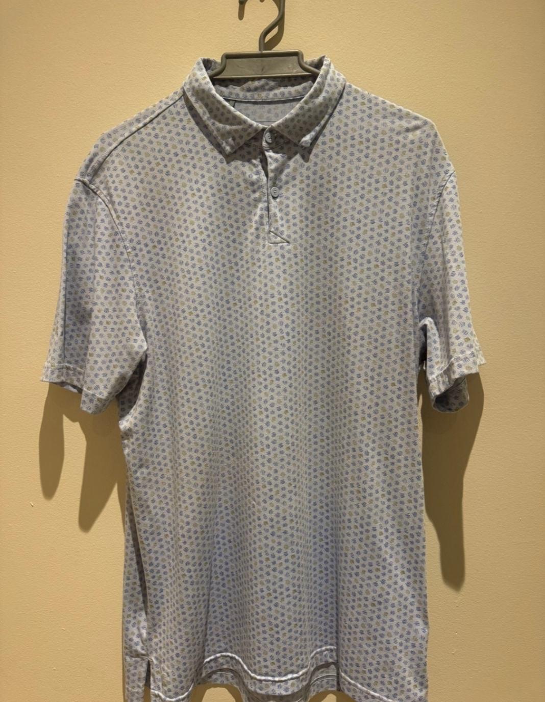 Men´s Appare Adidas Men´s Golf Shirts M Blue Good Condition 8.0