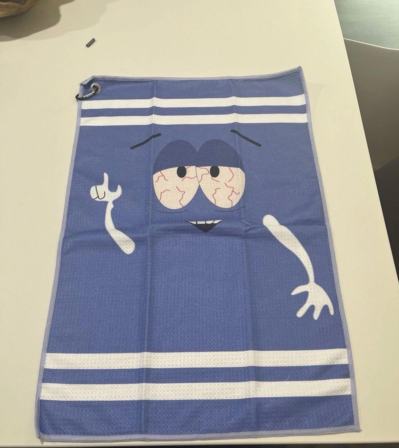 Golf Towel Blue Used