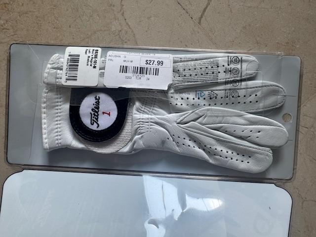 Glove Titleist White Cadet Medium Right Men New