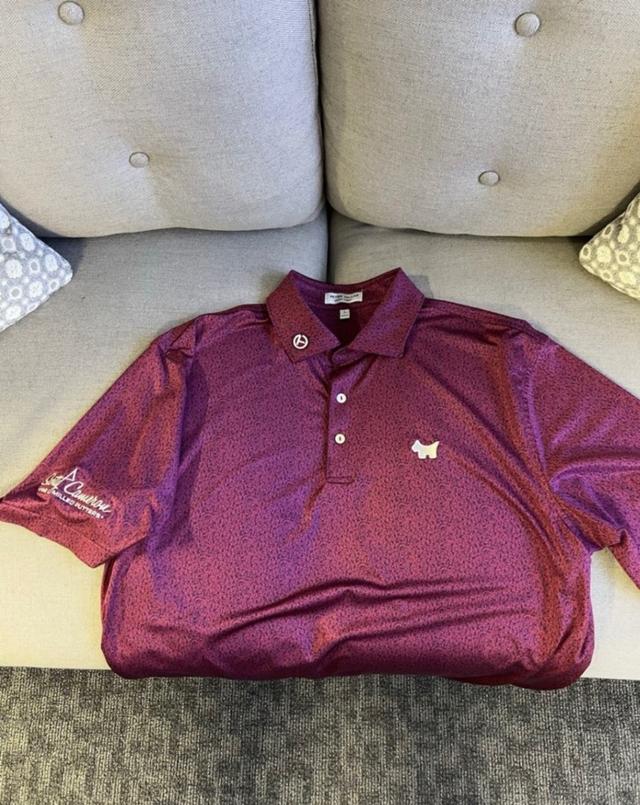 Men´s Appare Peter Millar Men´s Golf Shirts L Red Good Condition 8.0