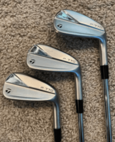 Iron TaylorMade P770 Mint 9.5 Steel PW-4 (7 clubs) Stiff Right Men