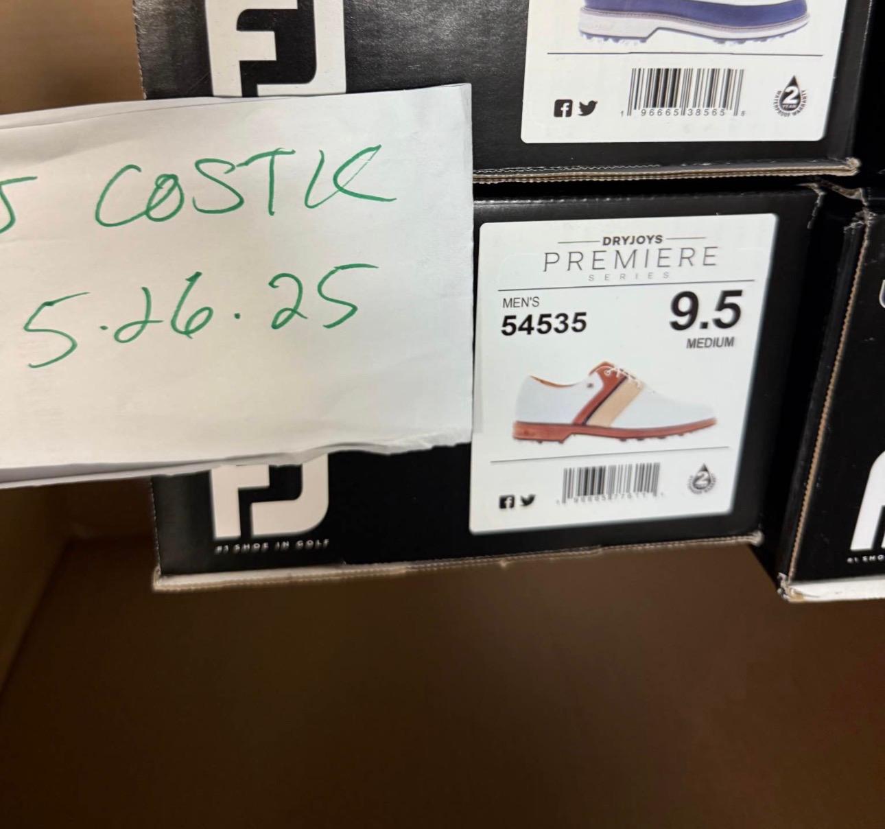Men´s Shoe FootJoy 9,5 White Medium New with Tags Spiked