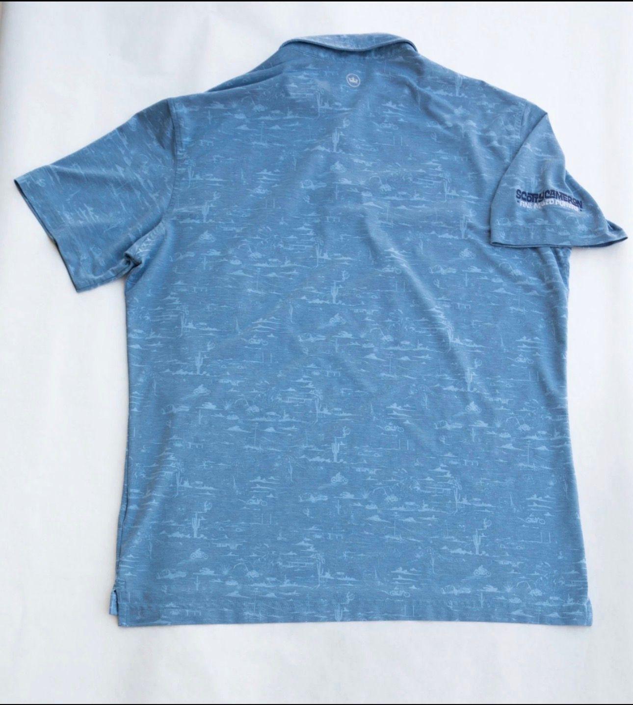 Men´s Appare Peter Millar Men´s Golf Shirts L Blue Excellent Condition 9.0