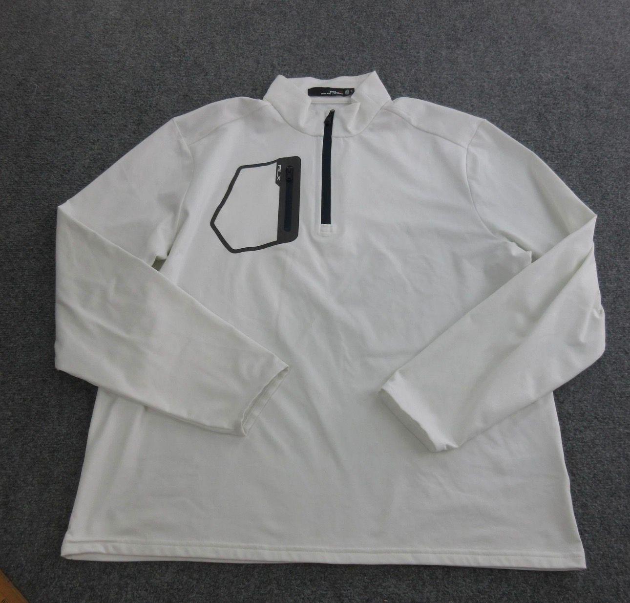 Men´s Appare Ralph Lauren RLX Men´s Golf Sweater XL White Excellent Condition 9.0