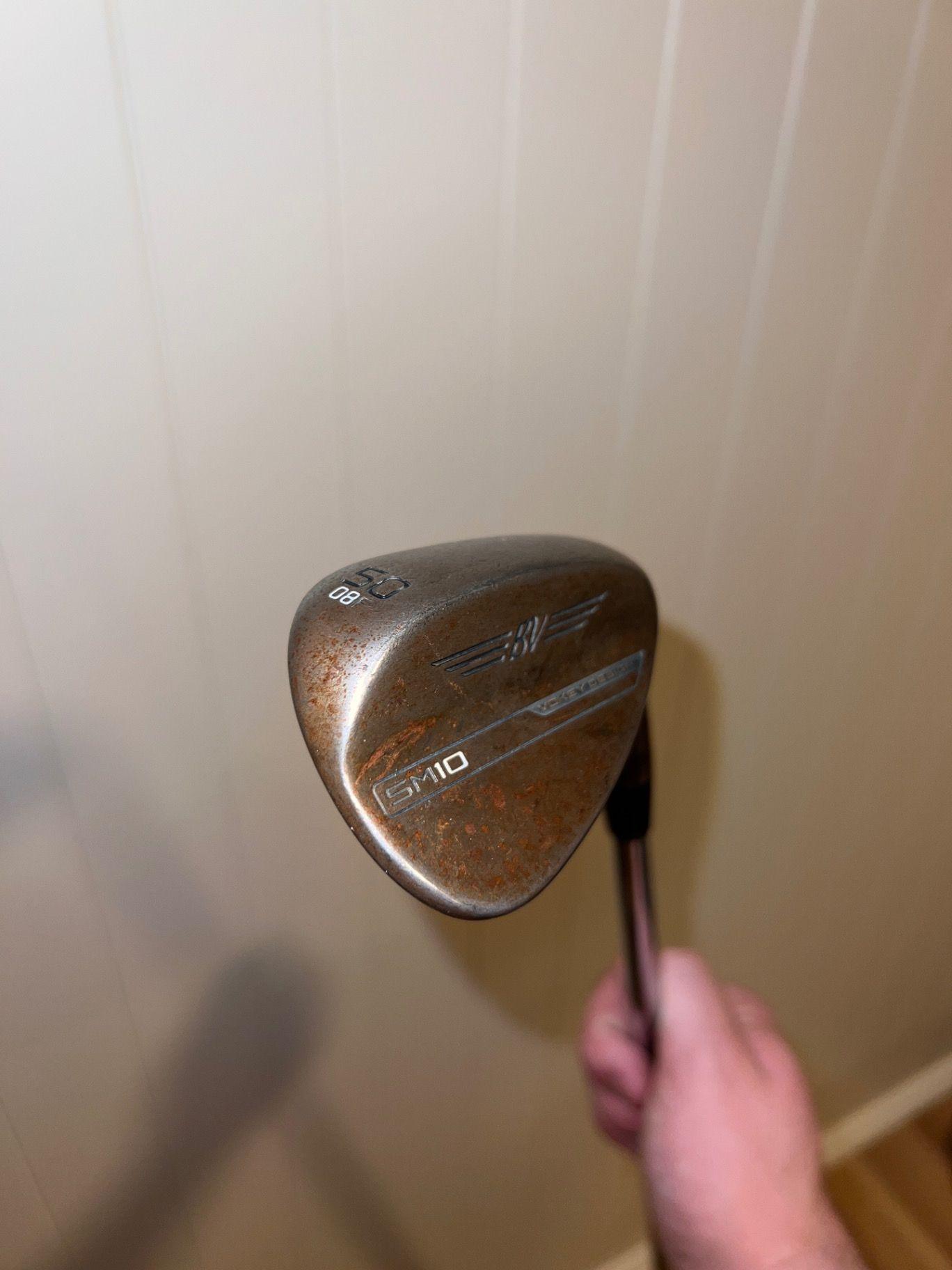 Wedge Titleist Vokey SM10 Raw F Grind 110-120g 50° Above Average 9.0 Steel Stiff Right Men