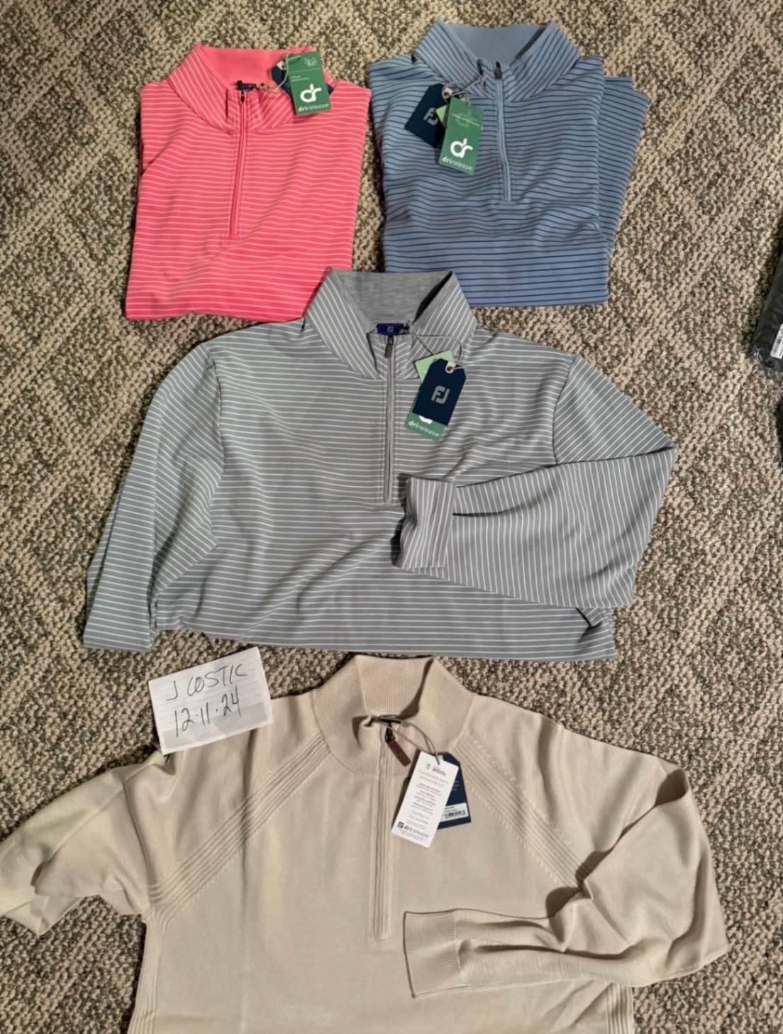 Men´s Appare Footjoy Men´s Golf Sweater L Grey New with Tags