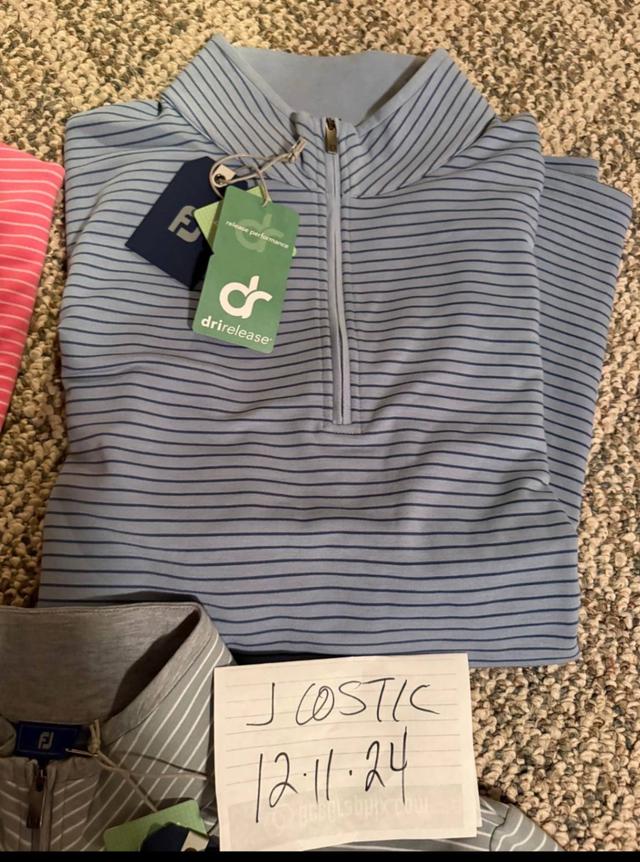 Men´s Appare Footjoy Men´s Golf Sweater New with Tags Blue L