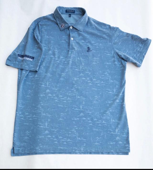 Men´s Appare Peter Millar Men´s Golf Shirts L Blue Excellent Condition 9.0